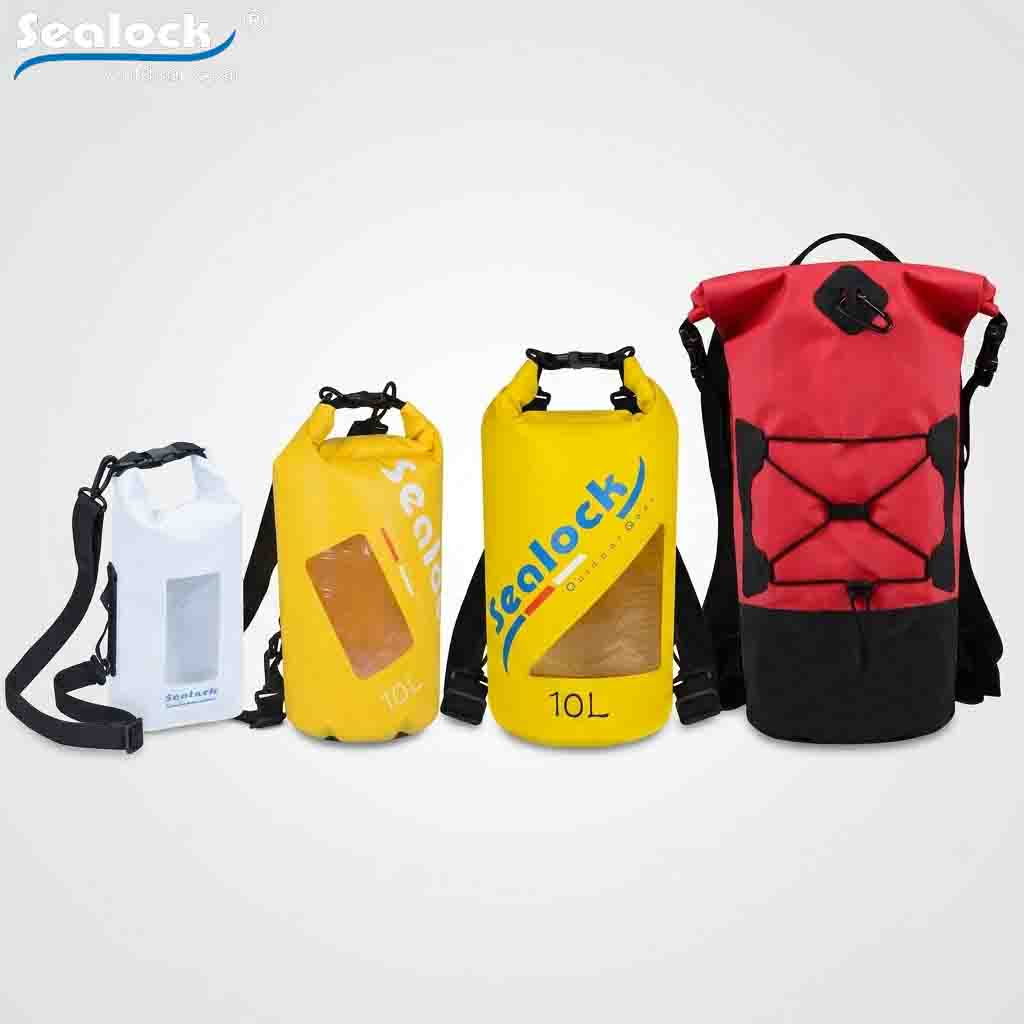 Sealock sailing dry bag product range in multiple capacities