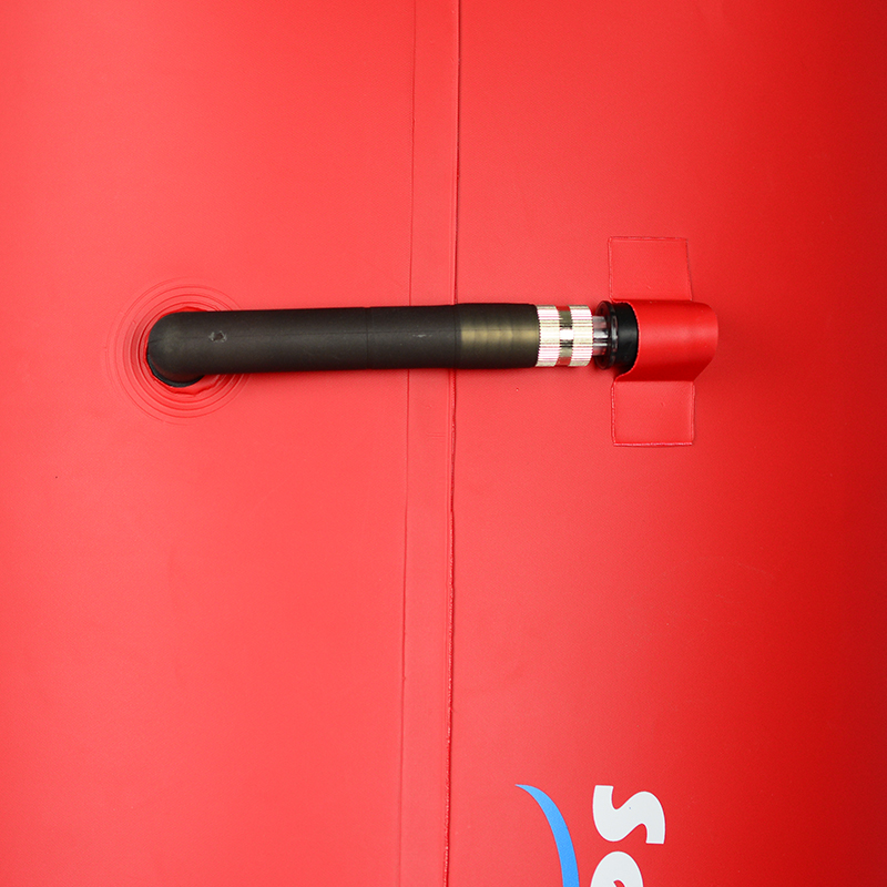 inflate deflate air valve on floating dry backpack