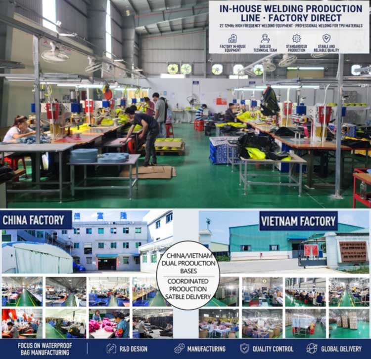Sealock China Vietnam waterproof bag manufacturing facilities